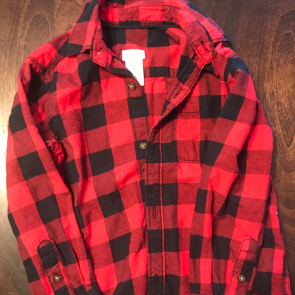 Carters button up buffalo plaid